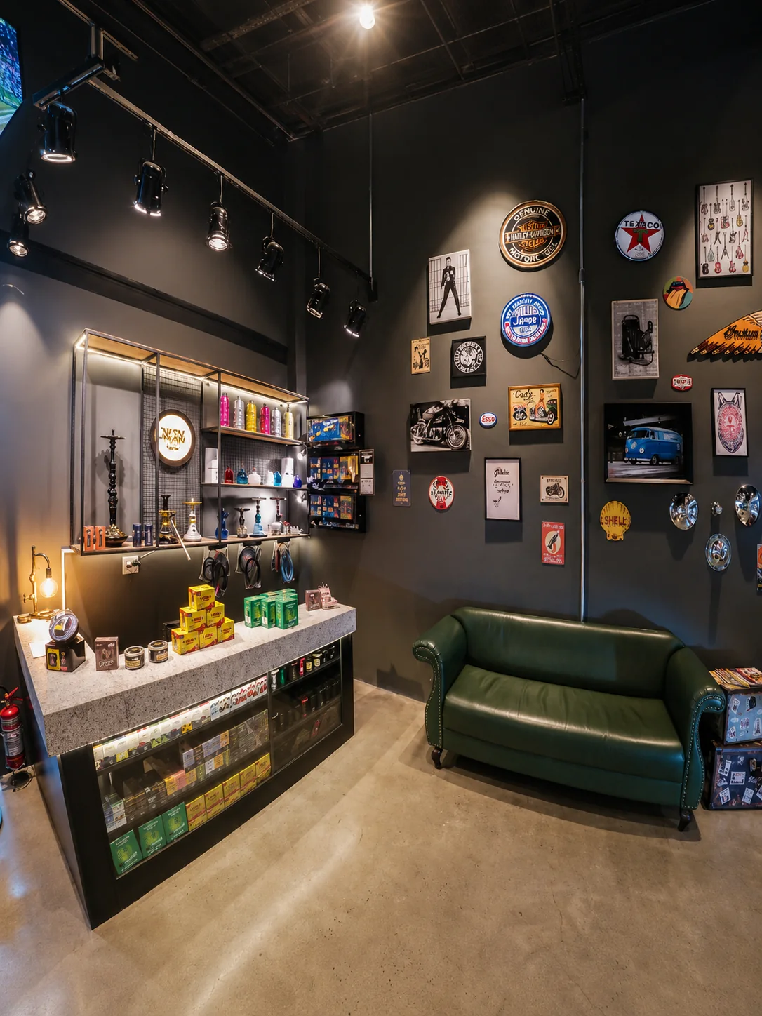Área de convivência e lounge da Barba Nostra